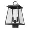 Z-Lite Broughton Outdoor Post Mount Fixture, 2-Light, 10.25 In.W x 18.5 In.H, Black/Clear Beveled 521PHMS-BK - alternate 4